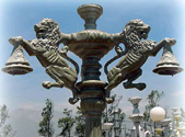 lion street lamps