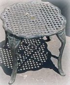 Cast aluminum bamboo design cocktail table, model A-5405