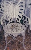 Cast aluminum butterfly patio dining chair, model A-5214
