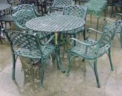 Cross Weave cast aluminum patio set, item A-5041
