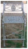 Dolphin cast aluminum kitchen stool, item A-5213K
