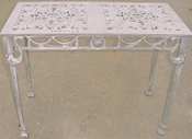 Cast aluminum double Dolphin console table, model A-5123