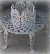Cast aluminum Grape wraparound tree bench, model A-3001
