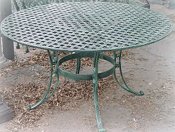 Large Cross Weave round dining table, model A-5144