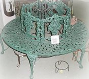 Large wrap-around cast aluminum tree bench, model A-3000