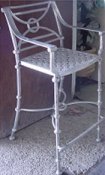 Mithos cast aluminum patio barstool, model A-5224