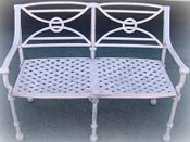 Mithos cast aluminum bench, model A-5223