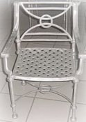 Mithos cast aluminum dining chair, model A-5222