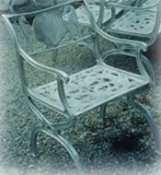 Seahorse cast aluminum patio dining chair, item A-5208