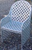 Skirted Basket Weave cast aluminum chair, item A-5209