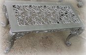 Colonial cast aluminum coffee table, item A-2451