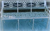 Large Dolphin cast aluminum bench, item A-5304.3