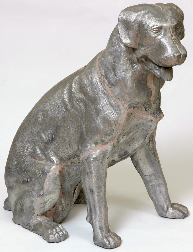 statue of a sitting rottweiler