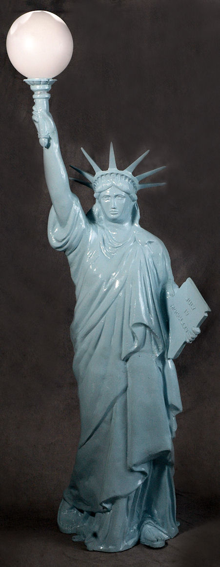 statue of liberty made from aluminum castings