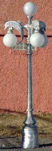 3 dolphin street lamp with 4 lights