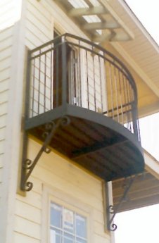 curved wrought iron balcony