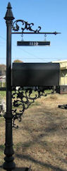 cast iron mailbox post