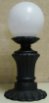 antique reproduction aluminum fence post light