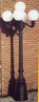 cast aluminum five light victorian street lamp