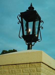 hand made post top lamp