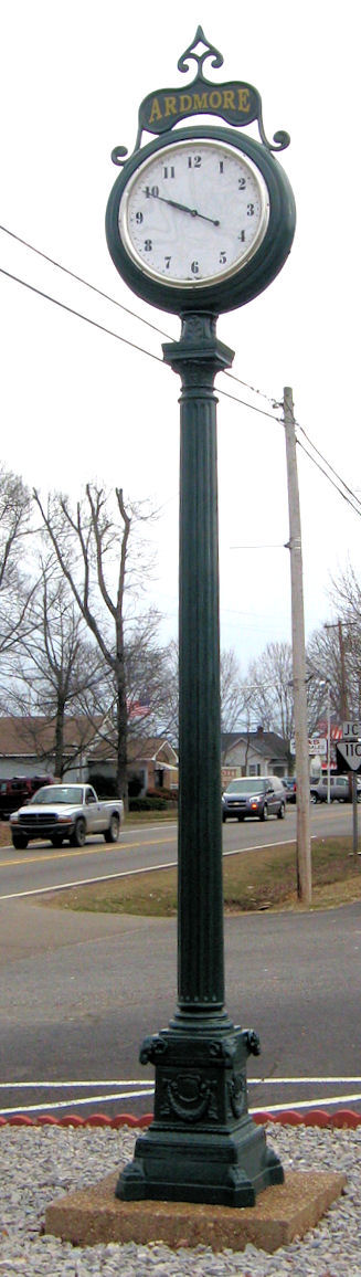 extended shaft presidential street clock
