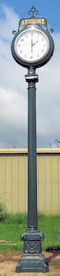 extended column rams base street clock
