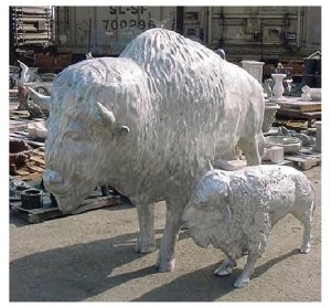 large cast statue