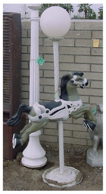 cast aluminum carousel pony