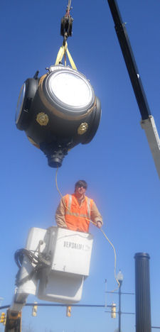 street clock erection