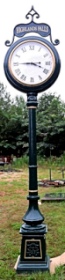 two dial downtown street clock