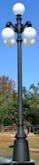 5 light street lamp with 4 arms down
