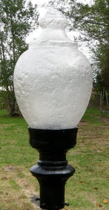 cast aluminum ballast box and globe