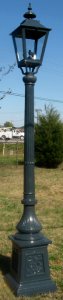 berlin street lamp on victorian lamp post and urn base