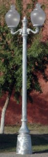 tall two arm victorian period street lamp