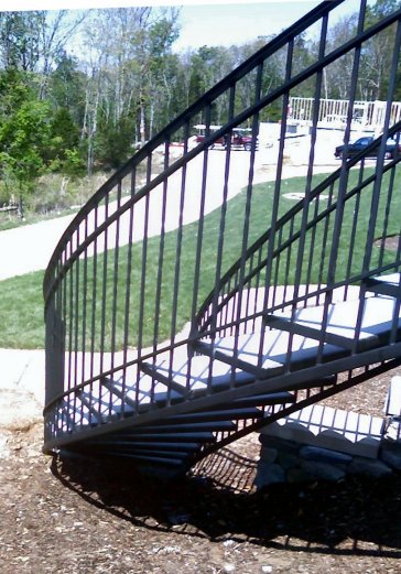 wrought iron curved staircase