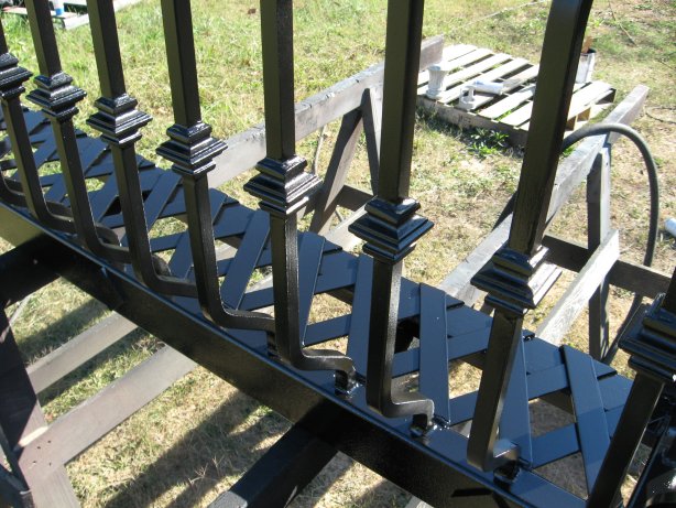 detail of balcony floor and pickets